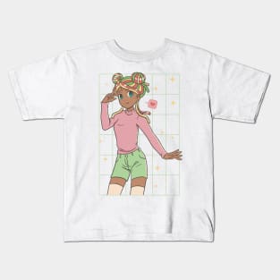 Afro Woman Anime P R t shirt Kids T-Shirt